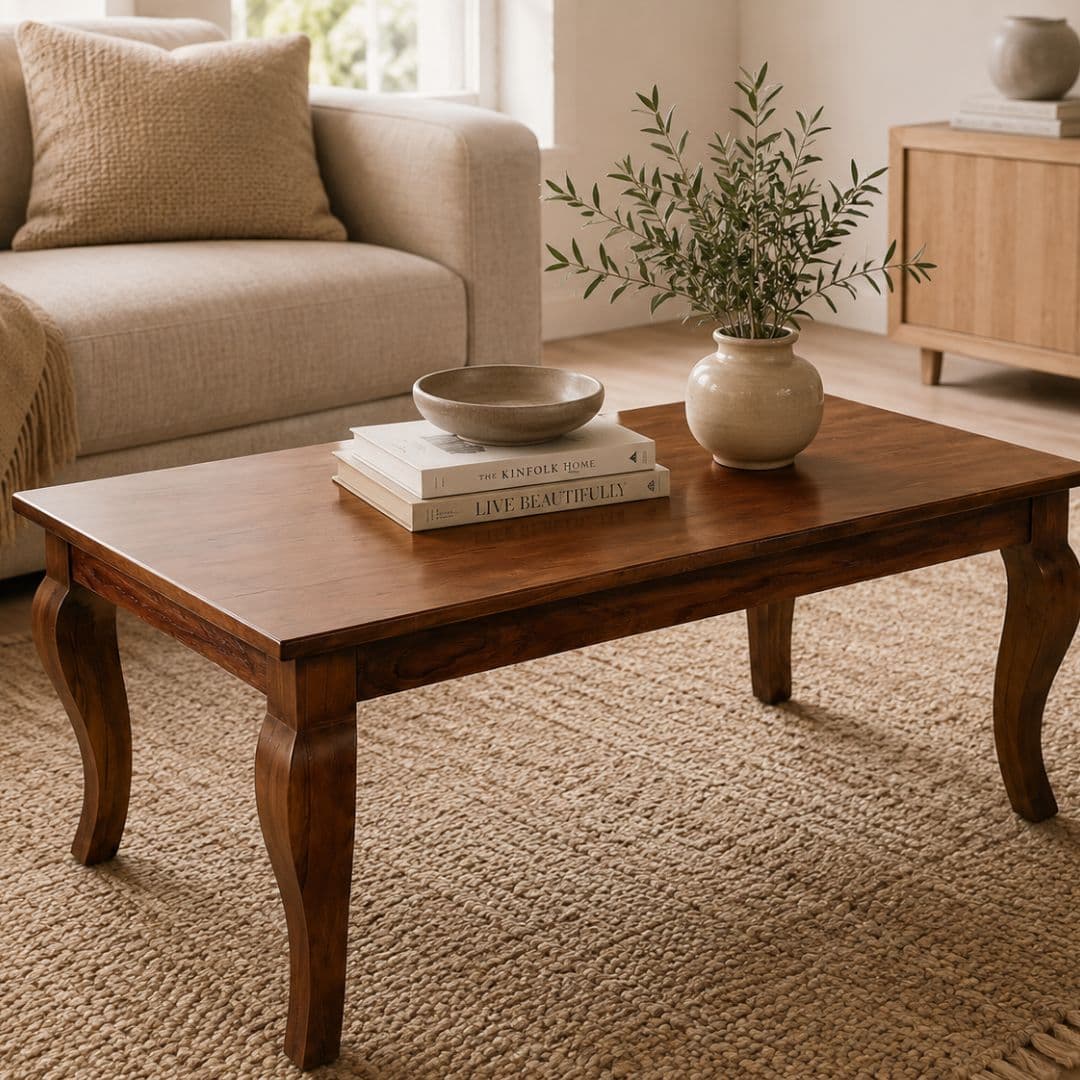 Lehar Curved-Leg Coffee Table