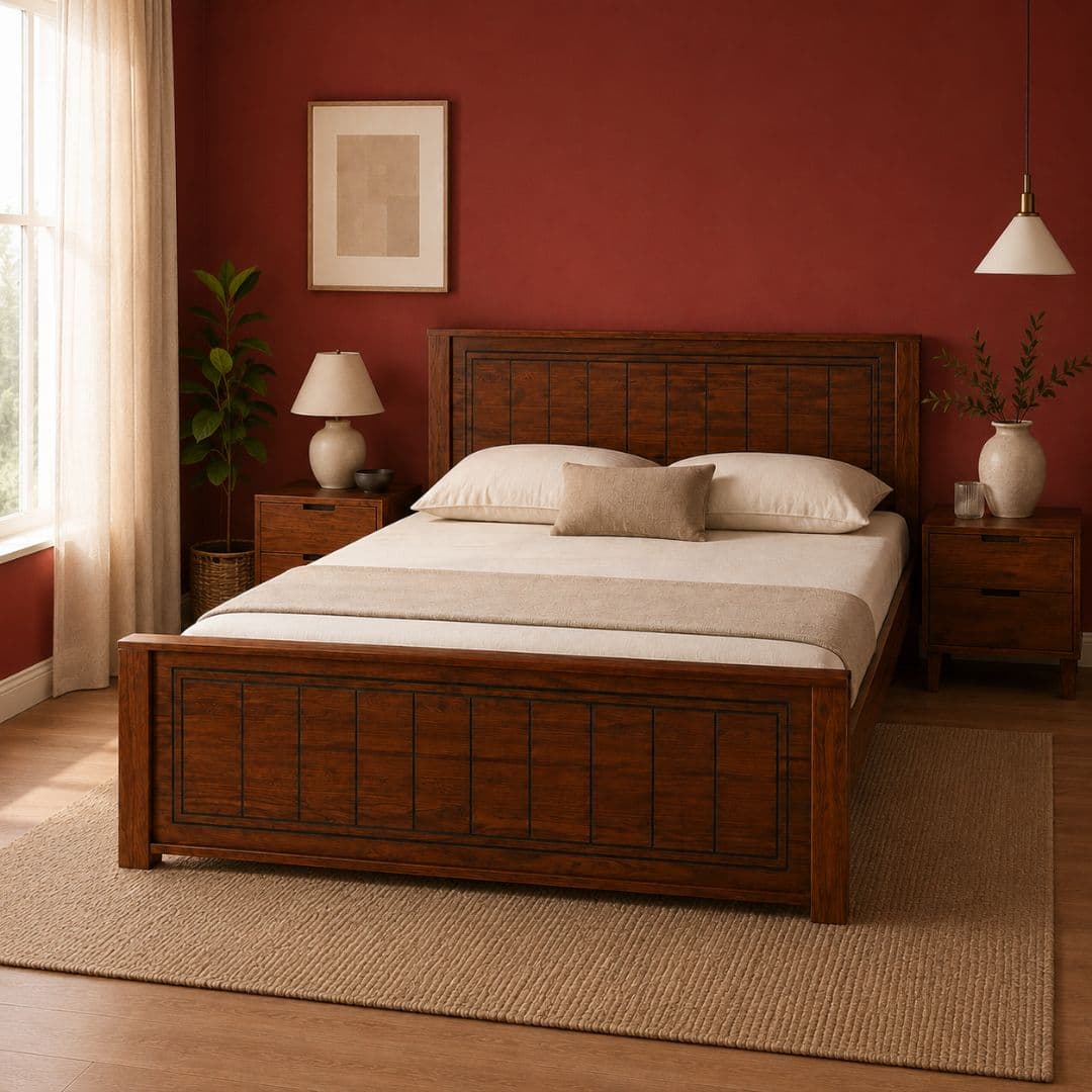 Jaali Grid Storage Bed