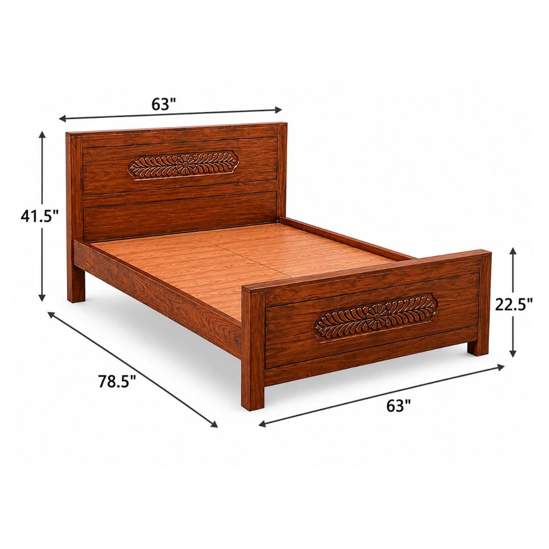 Sasya Carved Storage Bed