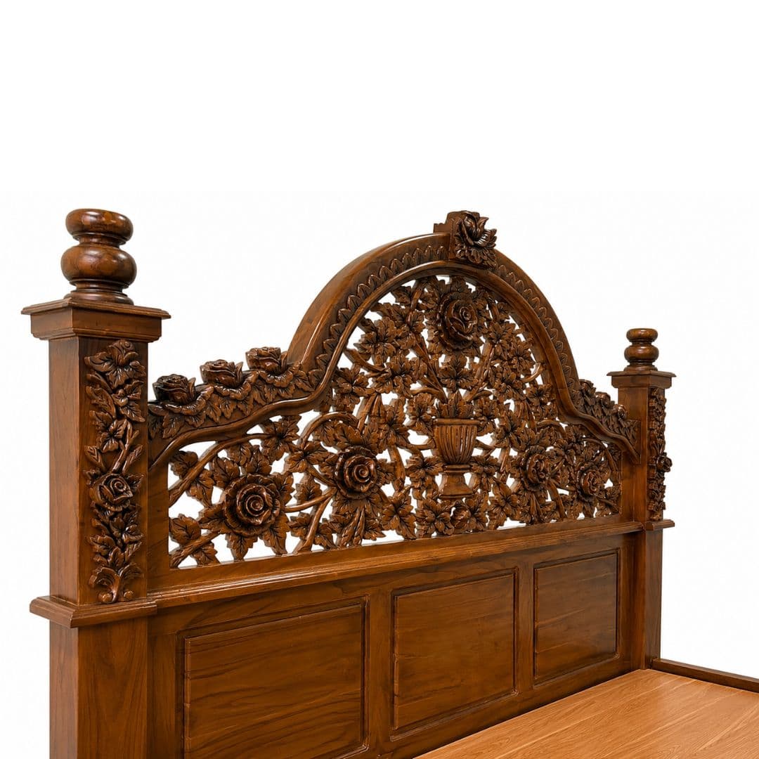 Maharana Carved Poster Bed