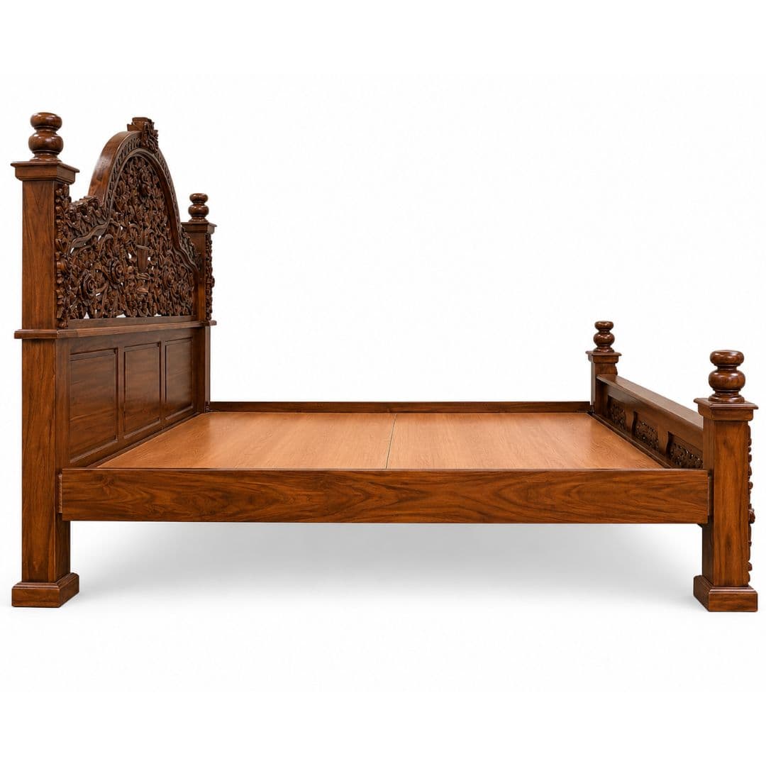 Maharana Carved Poster Bed